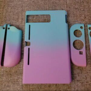 Pretty Teal and Purple Hard Cover Case for Switch Console